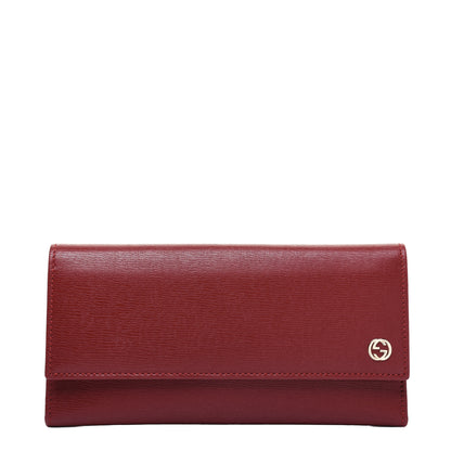 Gucci Calfskin GG Continental Wallet Red 1 of 10