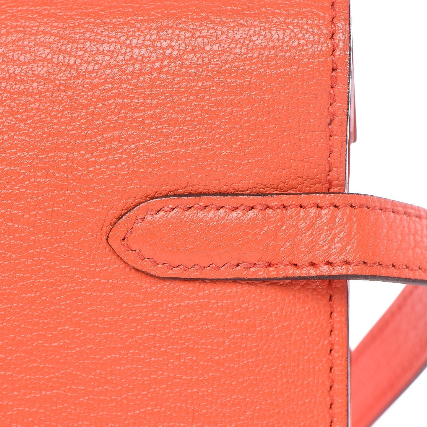 Chevre Mysore Kelly Longue Wallet Orange Poppy