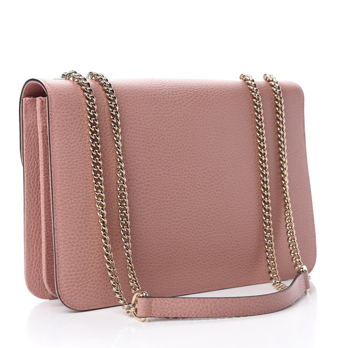 Dollar Calfskin Interlocking G Shoulder Bag Soft Pink