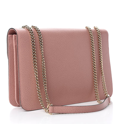 Gucci Dollar Calfskin Interlocking G Shoulder Bag Soft Pink 3 of 10