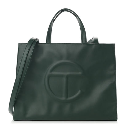 Telfar Vegan Leather Medium Shopping Bag Dark Olive 1 of 10
