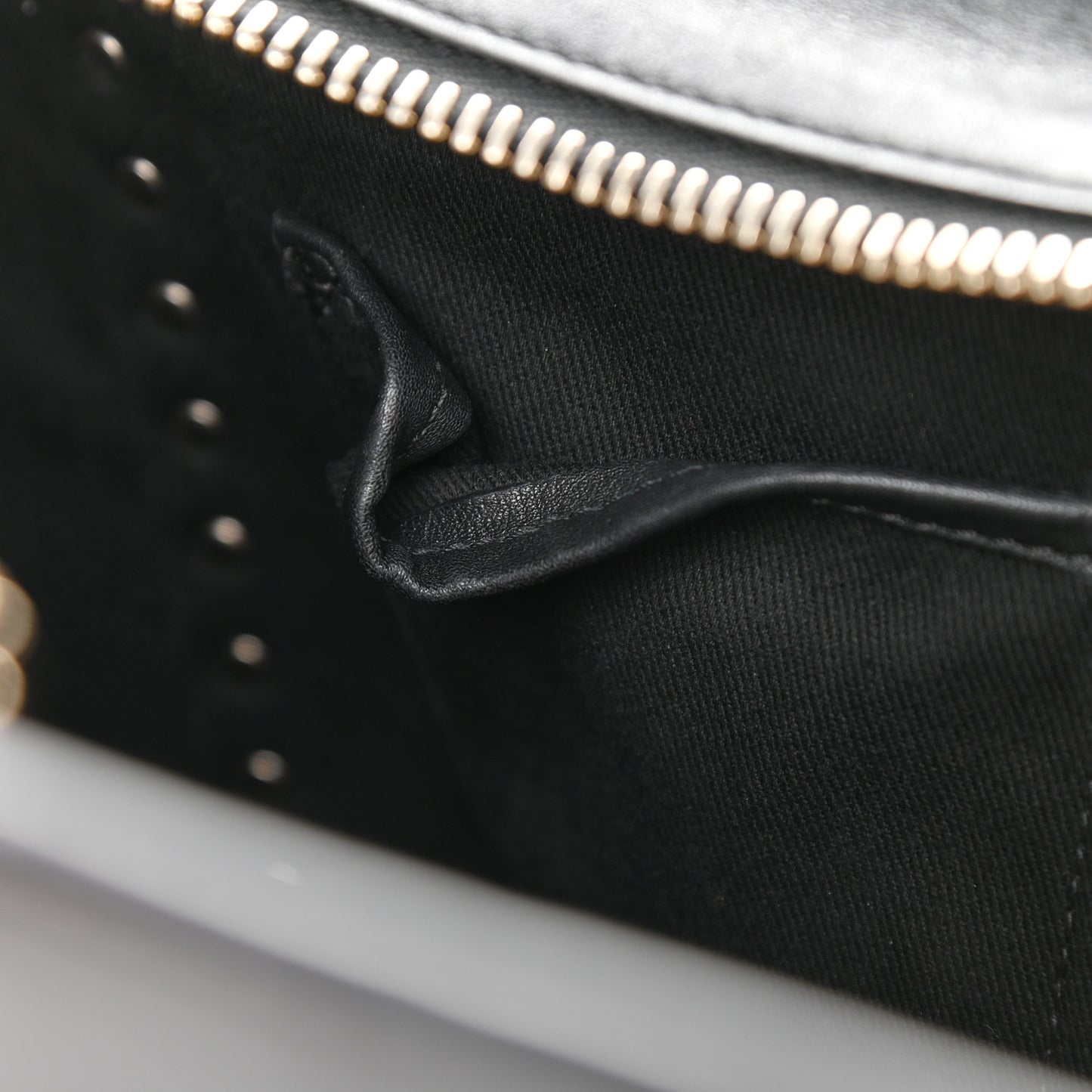 Vitello Rockstud Double Handle Tote Black