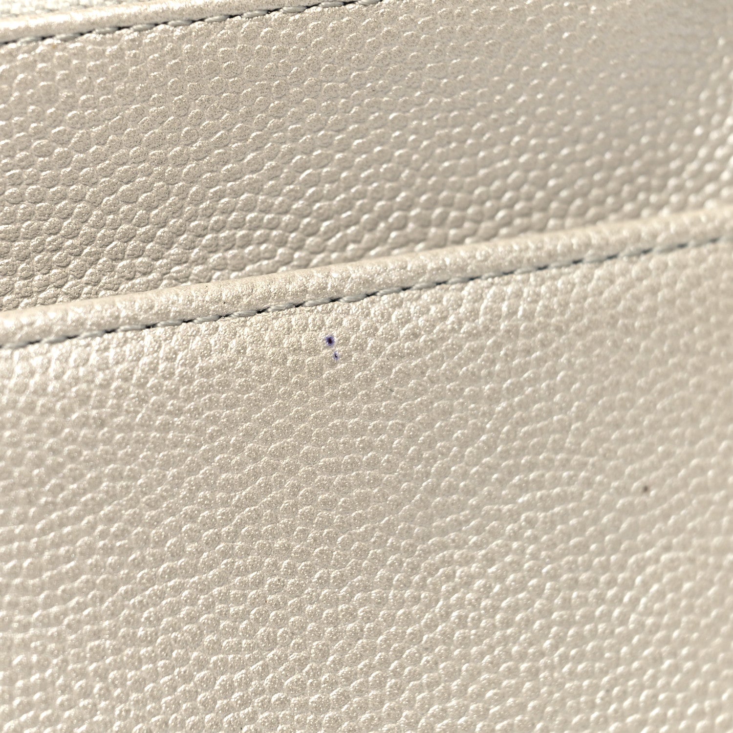 Chanel Caviar Sevruga Wallet on Chain WOC Silver 12 of 14