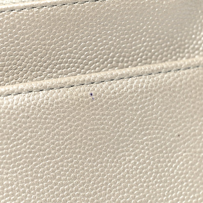 Chanel Caviar Sevruga Wallet on Chain WOC Silver 12 of 14