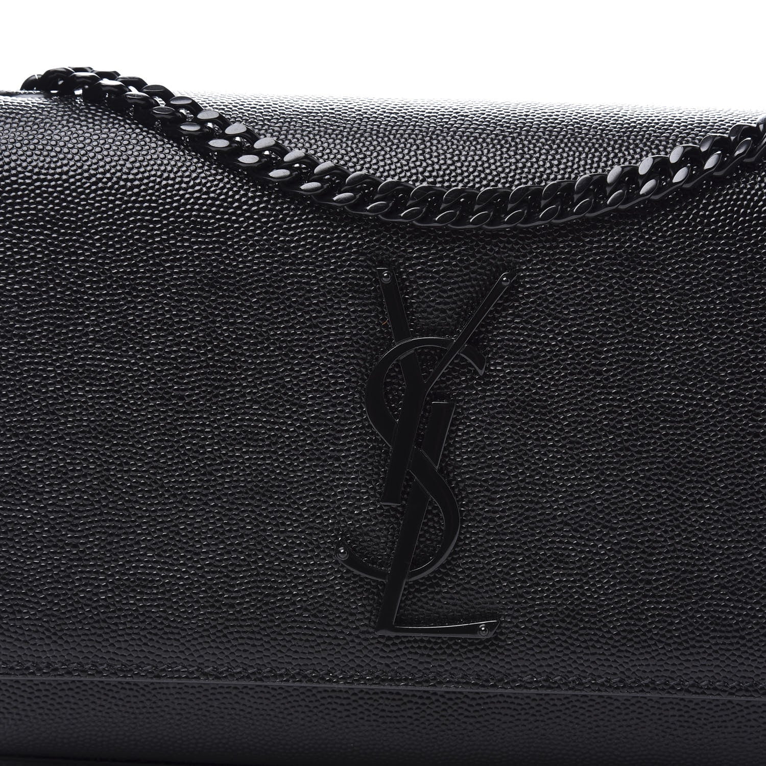 Saint Laurent Grain De Poudre Small Monogram Kate Satchel Black 10 of 10