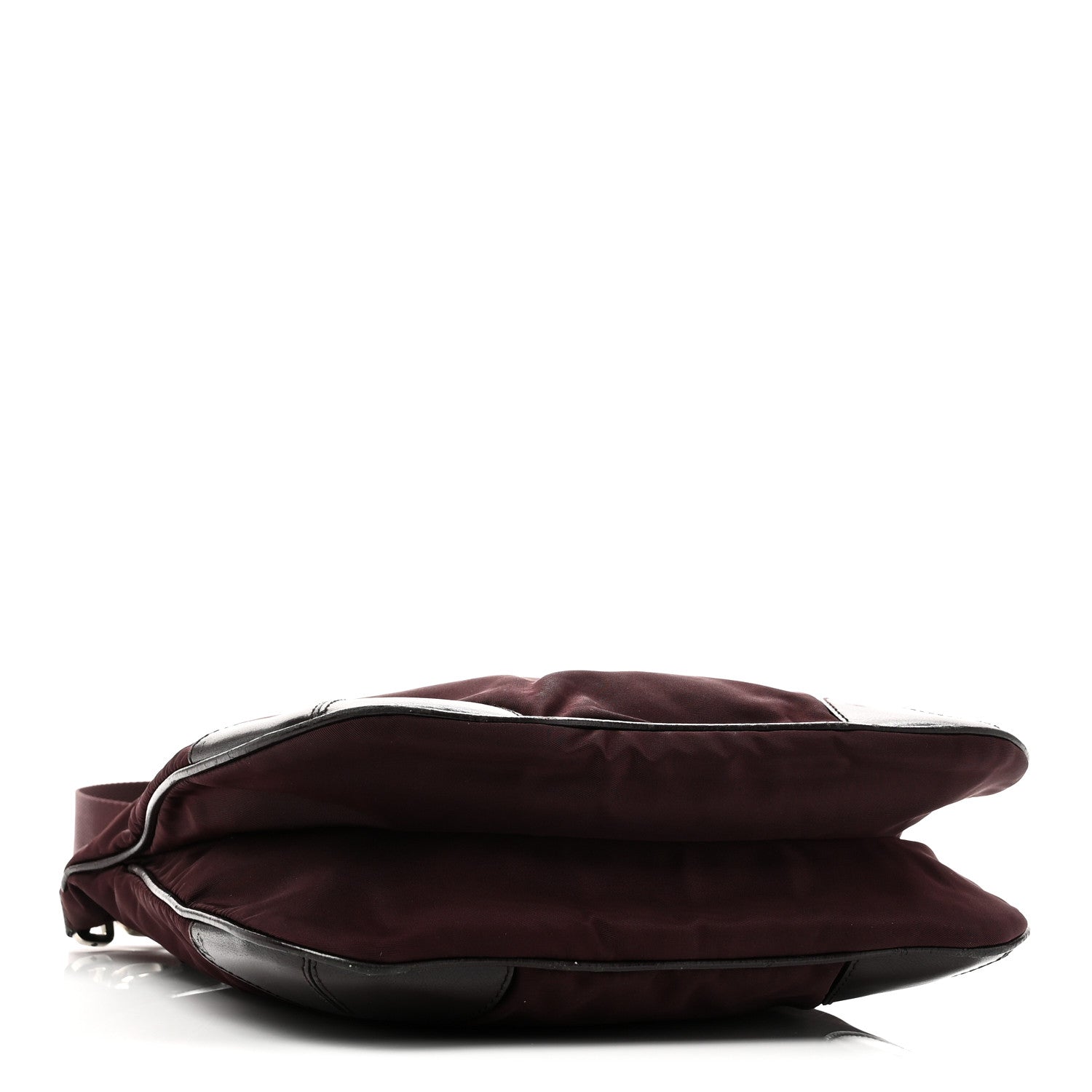 Prada Tessuto Nylon Nappa Triangle Crossbody Bag Bordeaux 4 of 9
