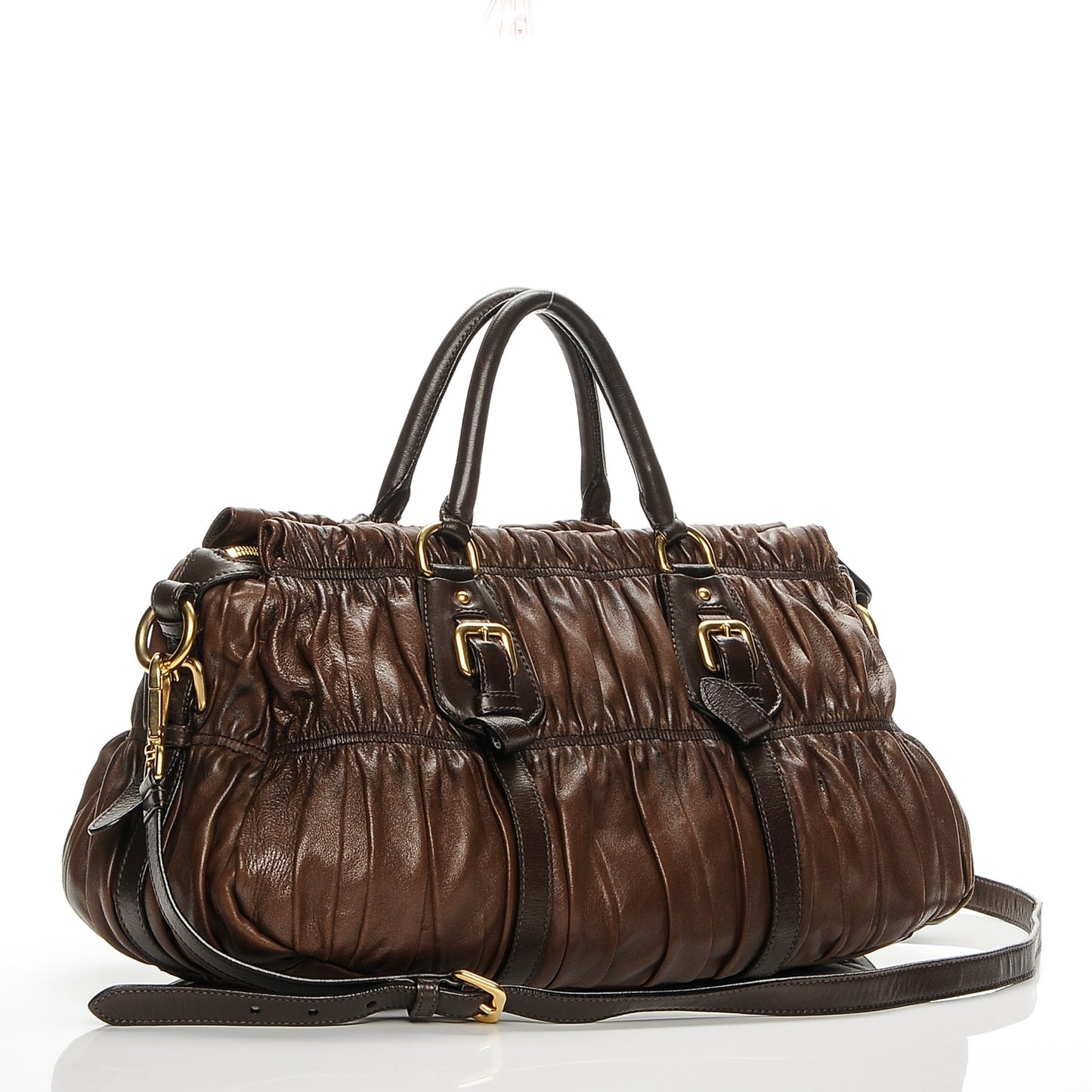 Nappa Gaufre Shopping Satchel Noce