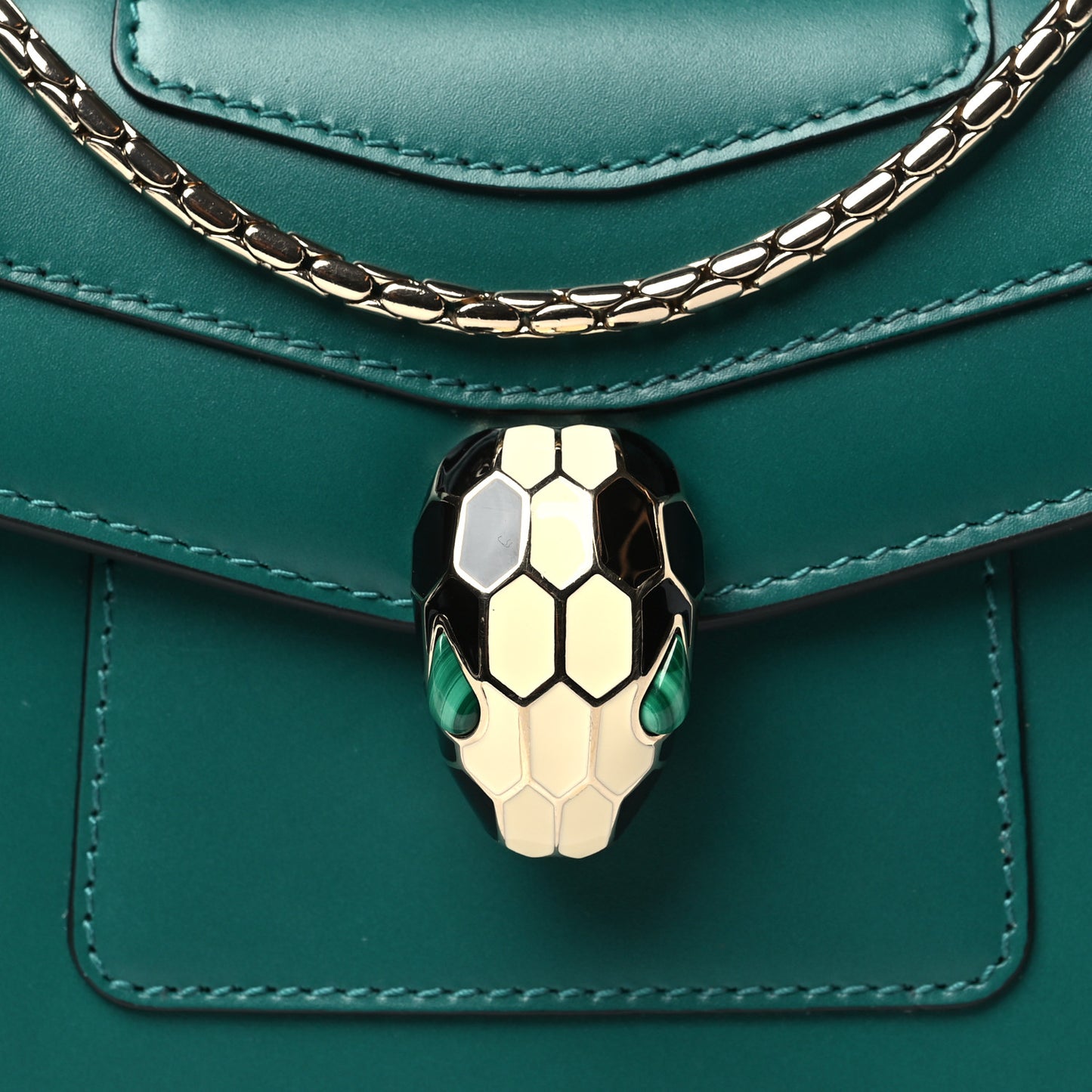 Calfskin Small Serpenti Forever Snake Strap Crossbody Bag Emerald Green