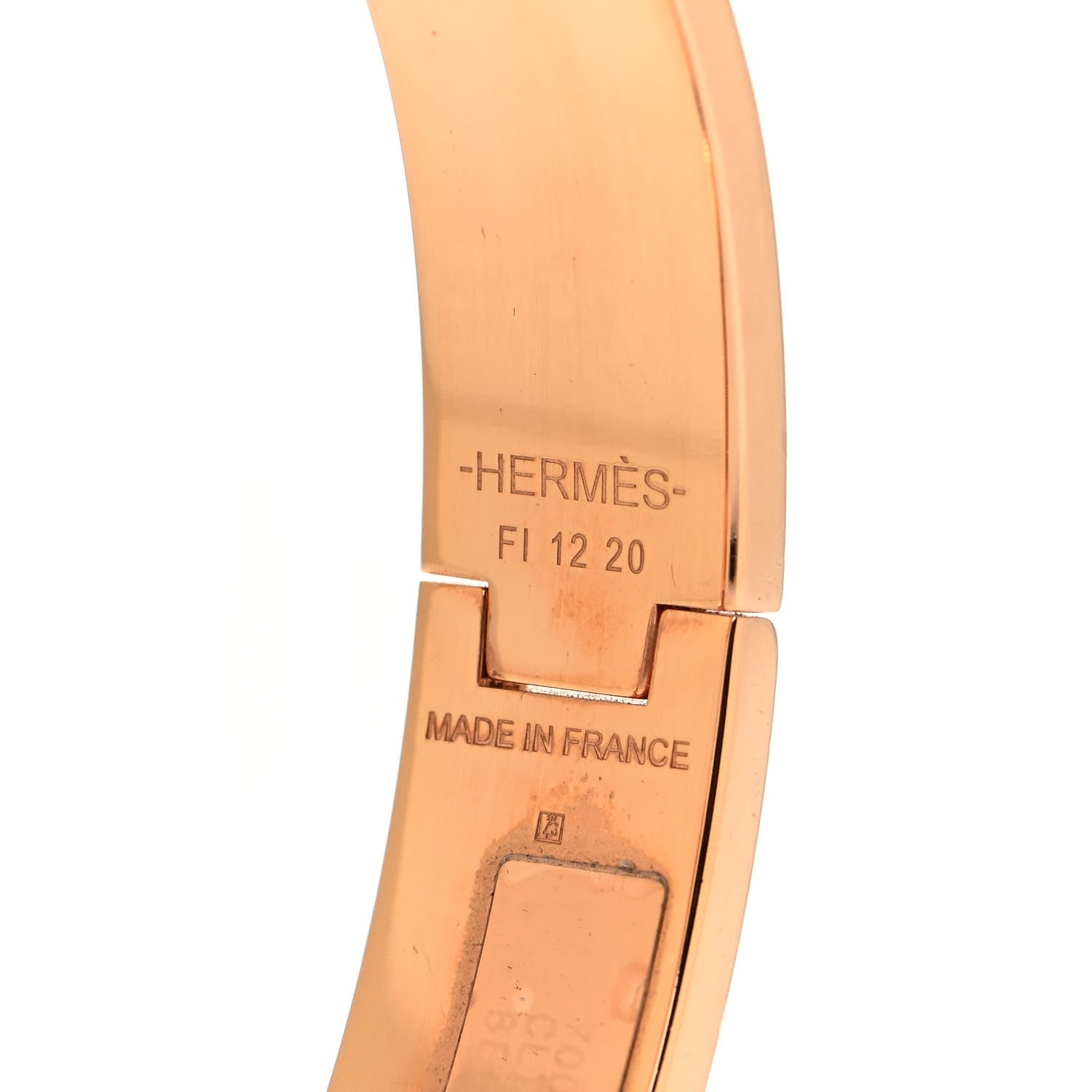 Hermes Enamel Narrow Clic Clac H Bracelet PM Beige Nacre 4 of 4