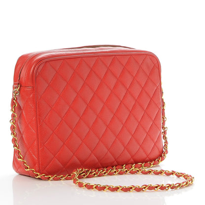Chanel Caviar Quilted Camera Case Red 3 of 8