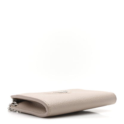 Prada Saffiano Metal Zip Around Keychain Cipria 4 of 9