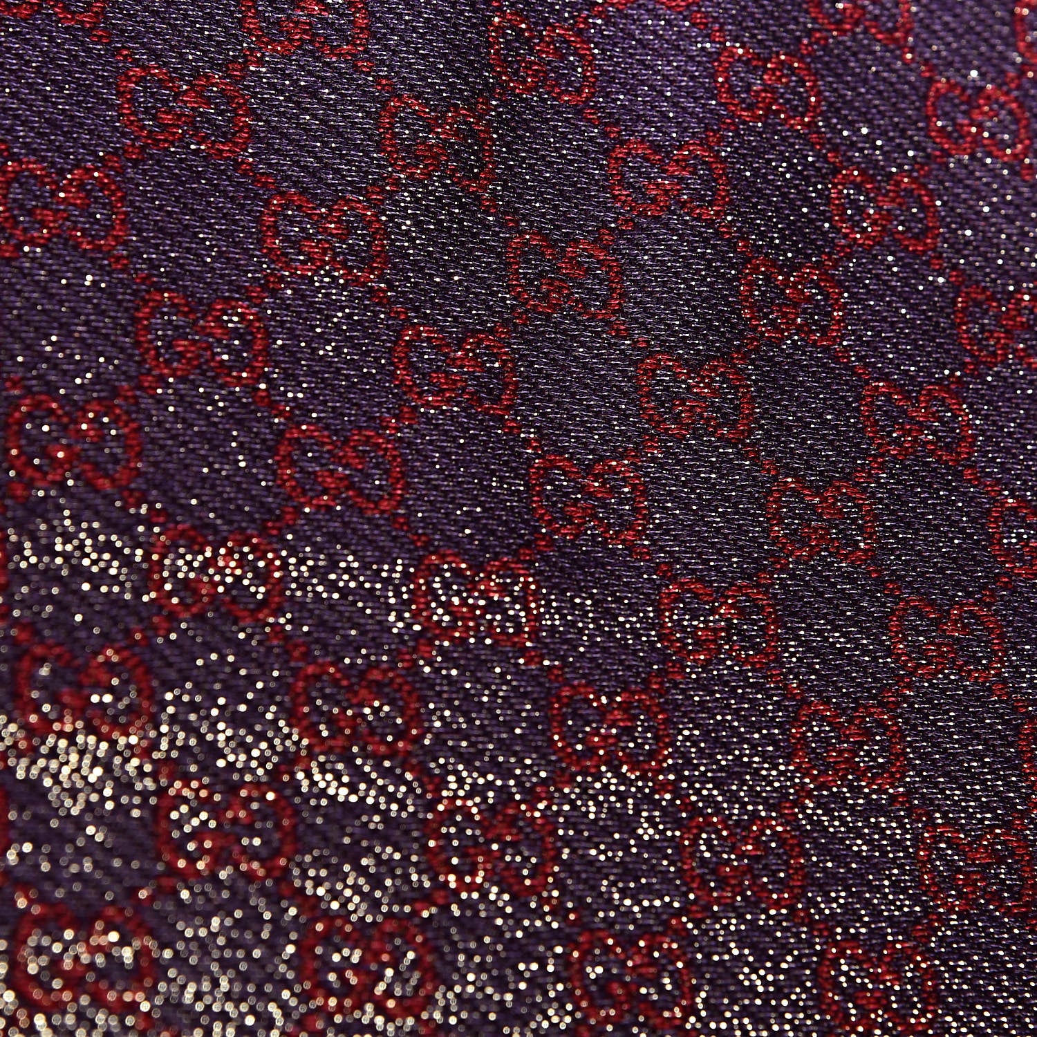 Gucci Viscose Cotton Shiny GG Jacquard Shawl Parma Violet Red 7 of 7