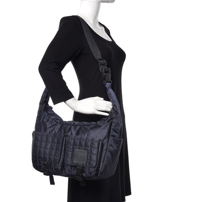 Chanel Nylon Quilted Sport Shoulder Bag Navy 2 of 9