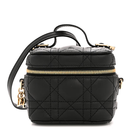 Christian Dior Lambskin Cannage Micro Lady Dior Vanity Case Black 8 of 11