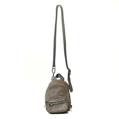 Alexander Wang Suede Mini Attica Backpack Crossbody Grey 1 of 8