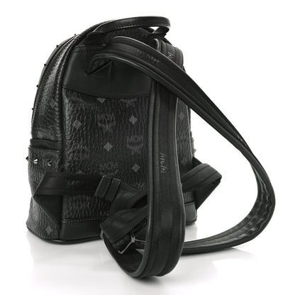 MCM Visetos Swarovski Mini Stark Diamond Backpack Black 3 of 8