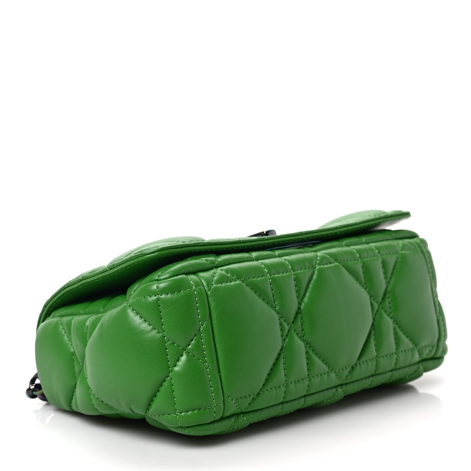 Christian Dior Calfskin Macrocannage Mini Caro Bag Green 4 of 8