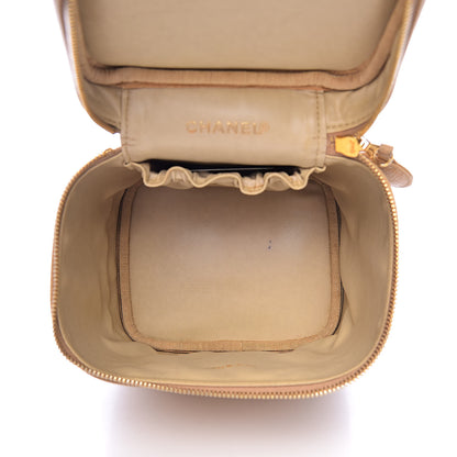 Chanel Caviar Cosmetic Vanity Bag Beige 5 of 12