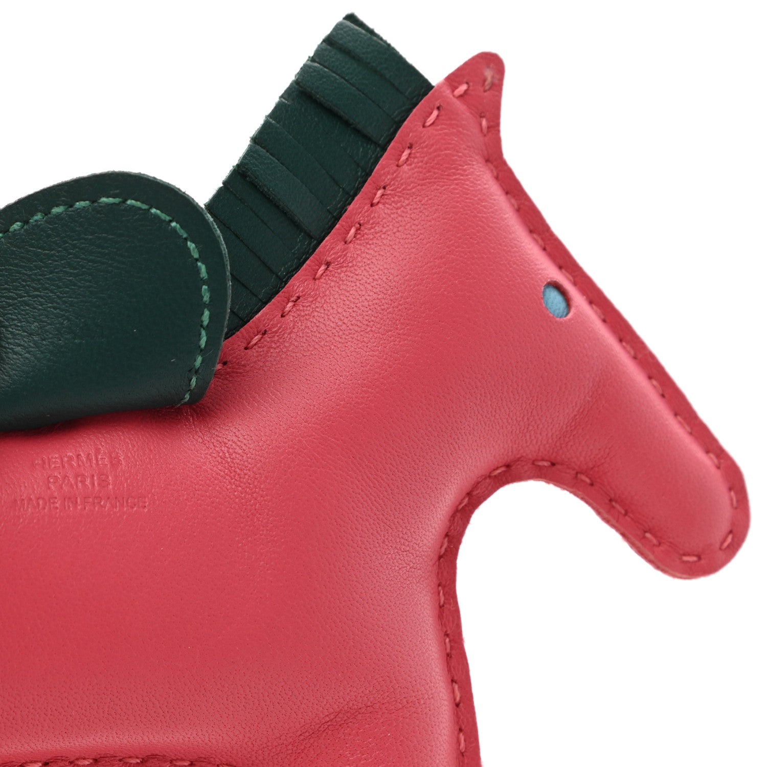 Hermes Milo Lambskin Grigri Rodeo Horse Bag Charm MM Rose Azalee Malachite Lime Celeste 4 of 4