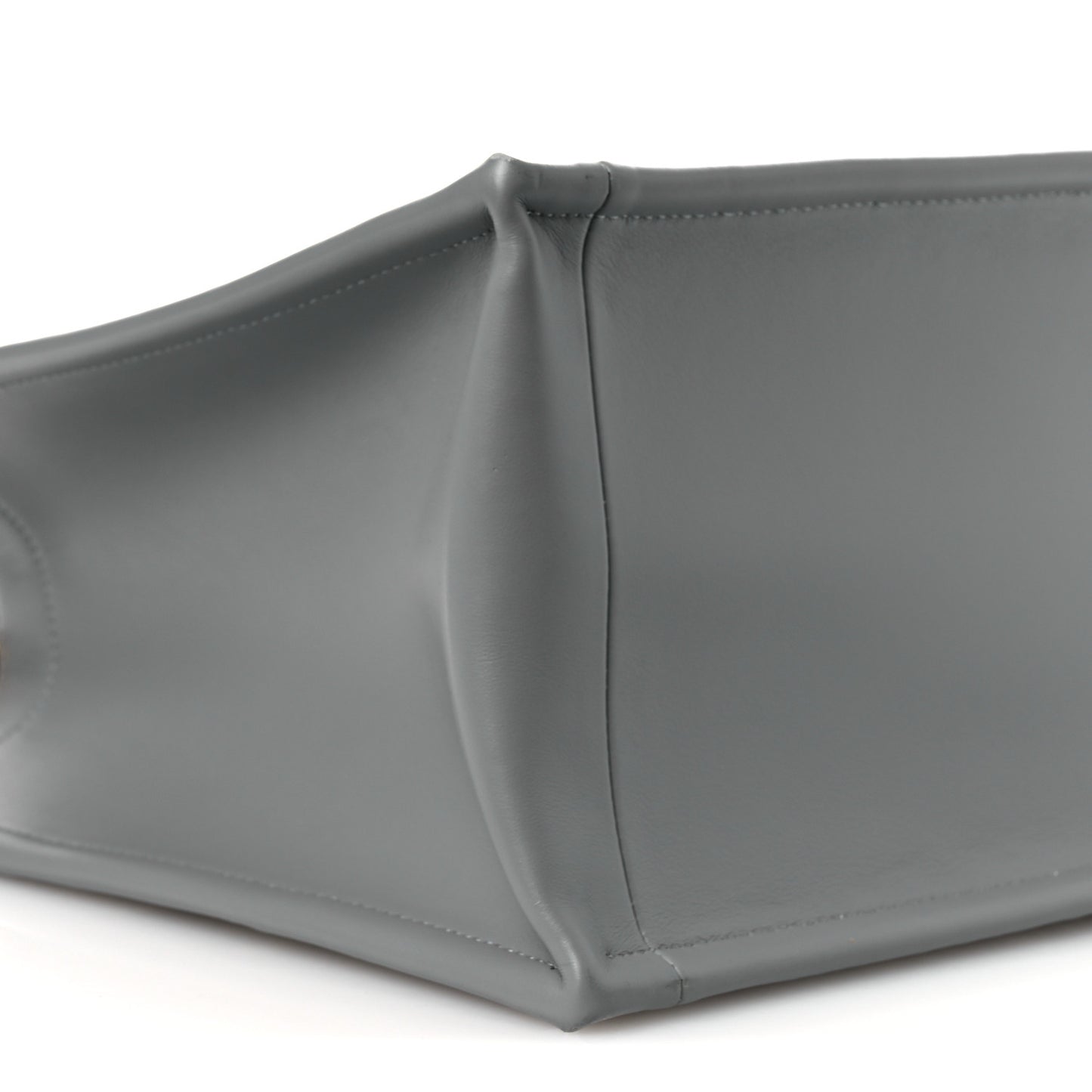 Oblique Chambray Calfskin Medium Book Tote With Strap Grey Latte