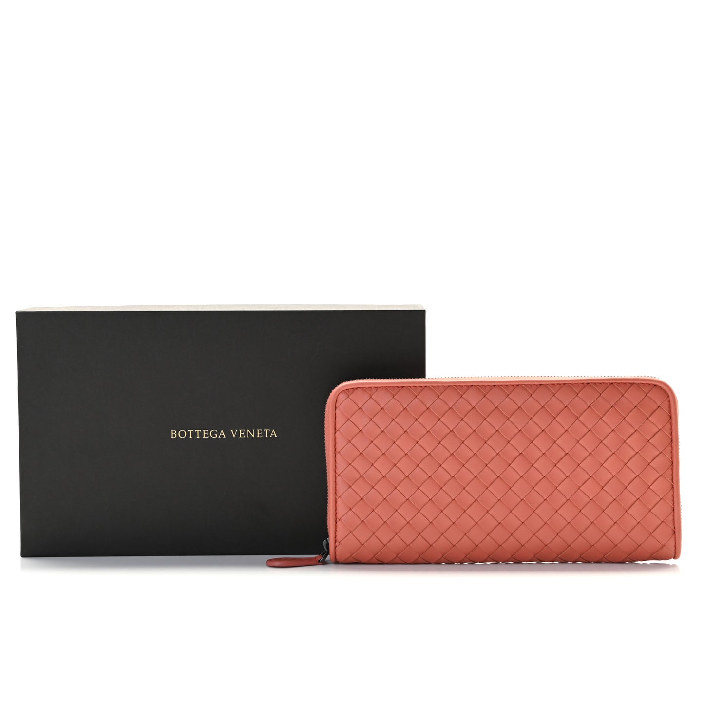Nappa Intrecciato Zip Around Wallet Pompei