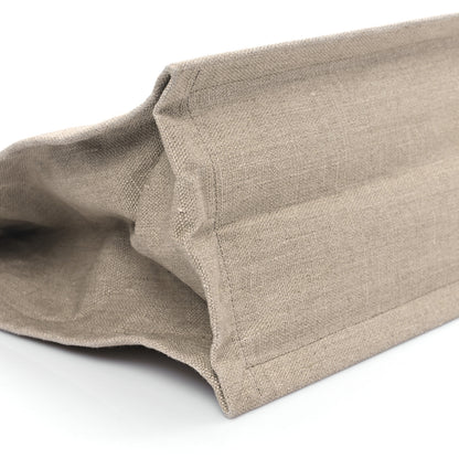 Saint Laurent Linen Calfskin Small Rive Gauche Tote Greggio Natural 9 of 13