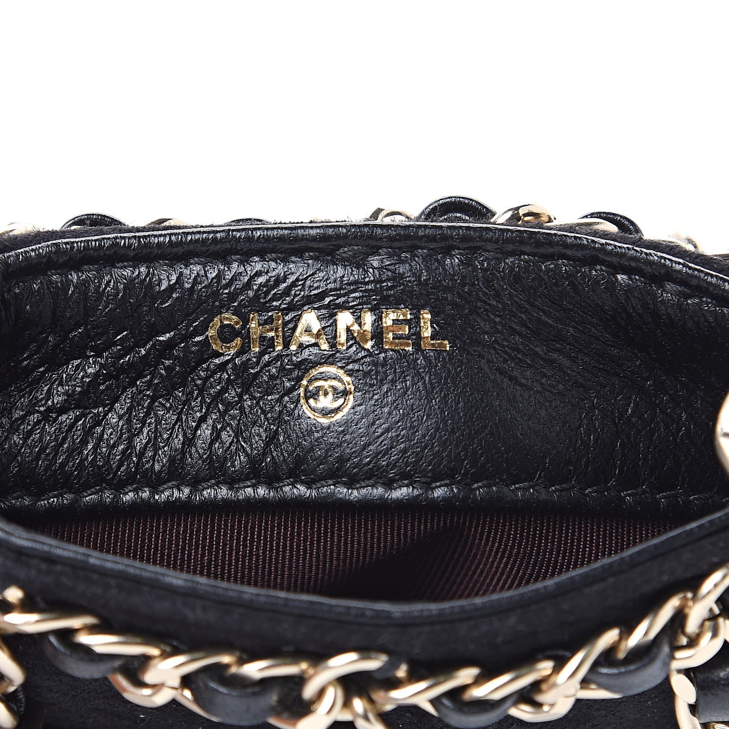 Chanel Suede Tech Me Out Clutch With Chain Black 5 of 8
