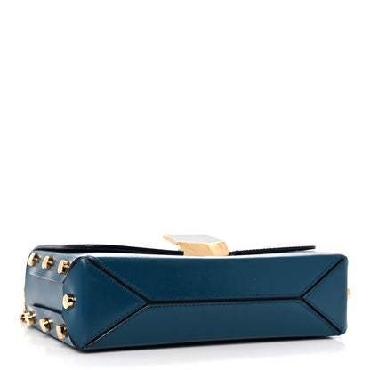 Jimmy Choo Smooth Calfskin Lockett City Shoulder Bag Midnight Blue 4 of 10