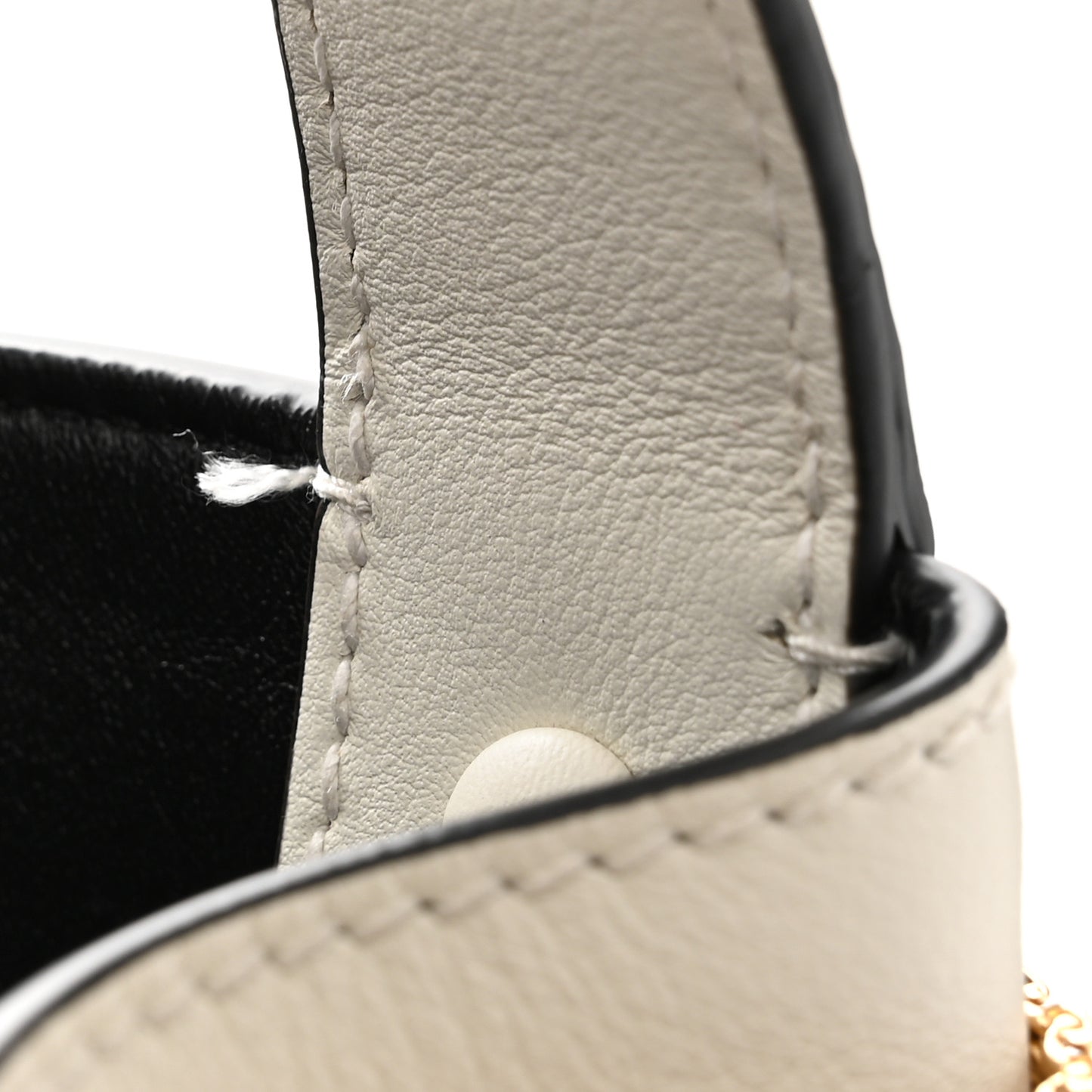 Calfskin Buckle Bag With Jeweled Belt White Black