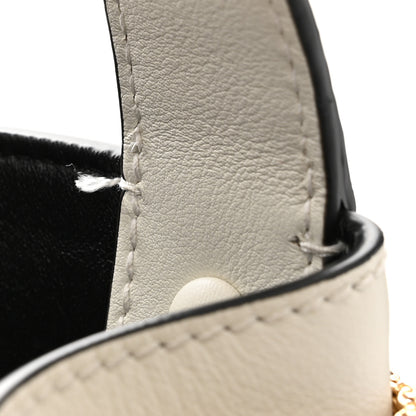 Prada Calfskin Buckle Bag With Jeweled Belt White Black 7 of 10