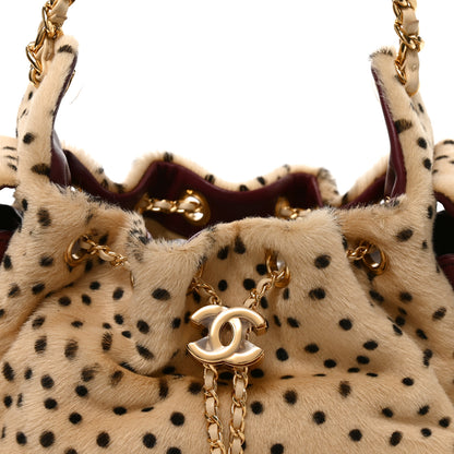 Chanel Pony Hair Mini Chanel 25 Handbag Beige Black 7 of 10