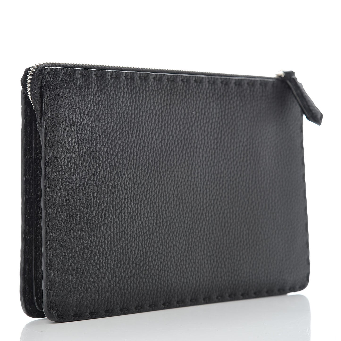 Cuoio Romano Selleria Monster Eyes Inlay Slim Clutch Black Sunflower
