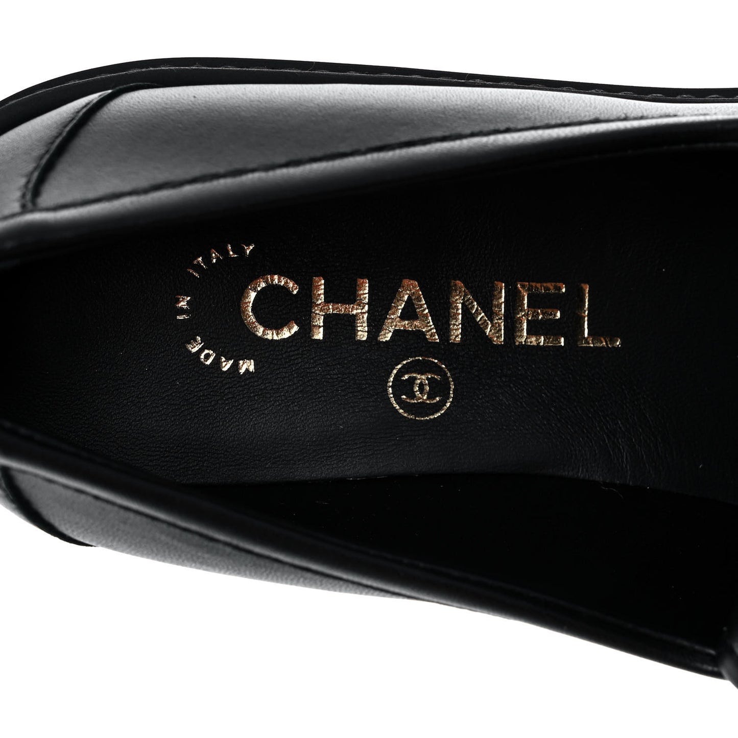 Lambskin Quilted CC Turnlock Loafers 38 Black