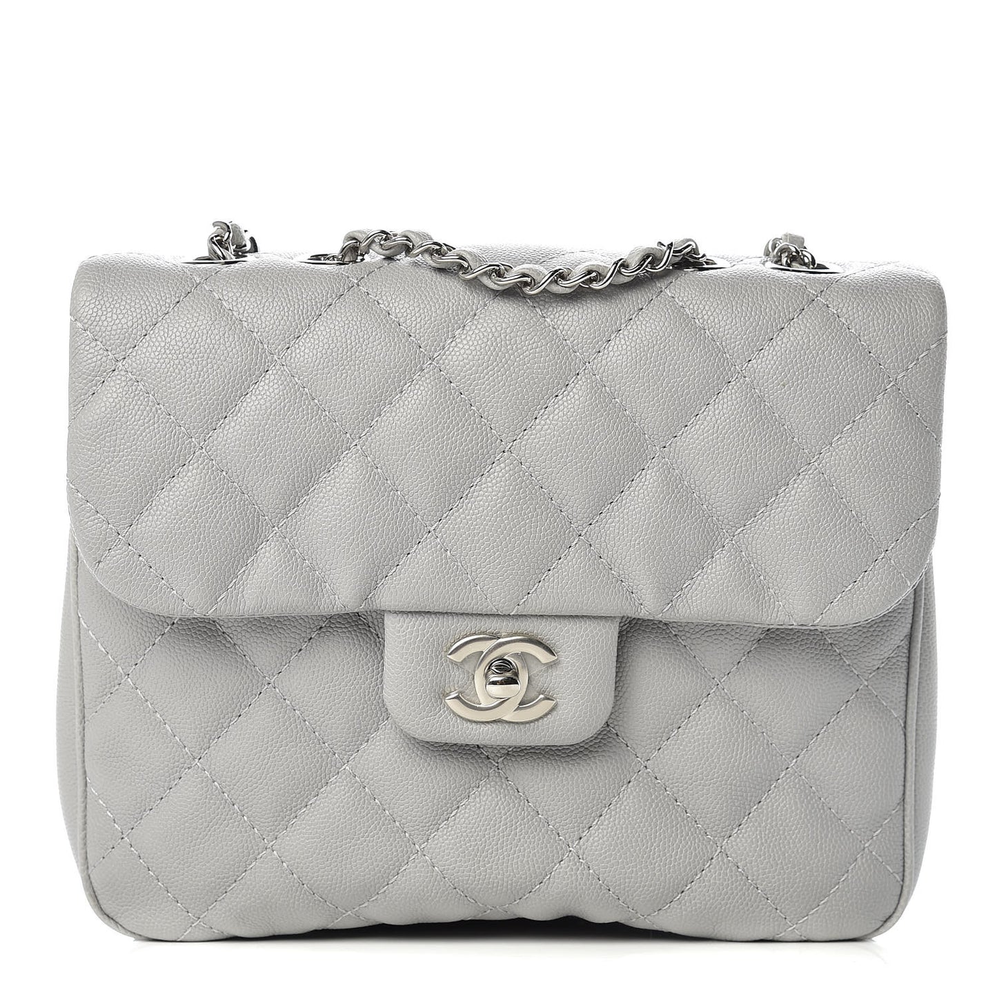 Caviar Quilted Medium Urban Companion Flap Grey