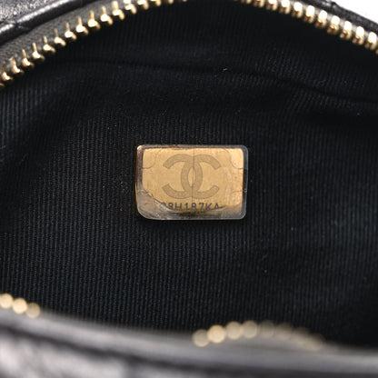 Chanel Metallic Calfskin Pearl Quilted CC Mini Camera Case Ruthenium 7 of 10