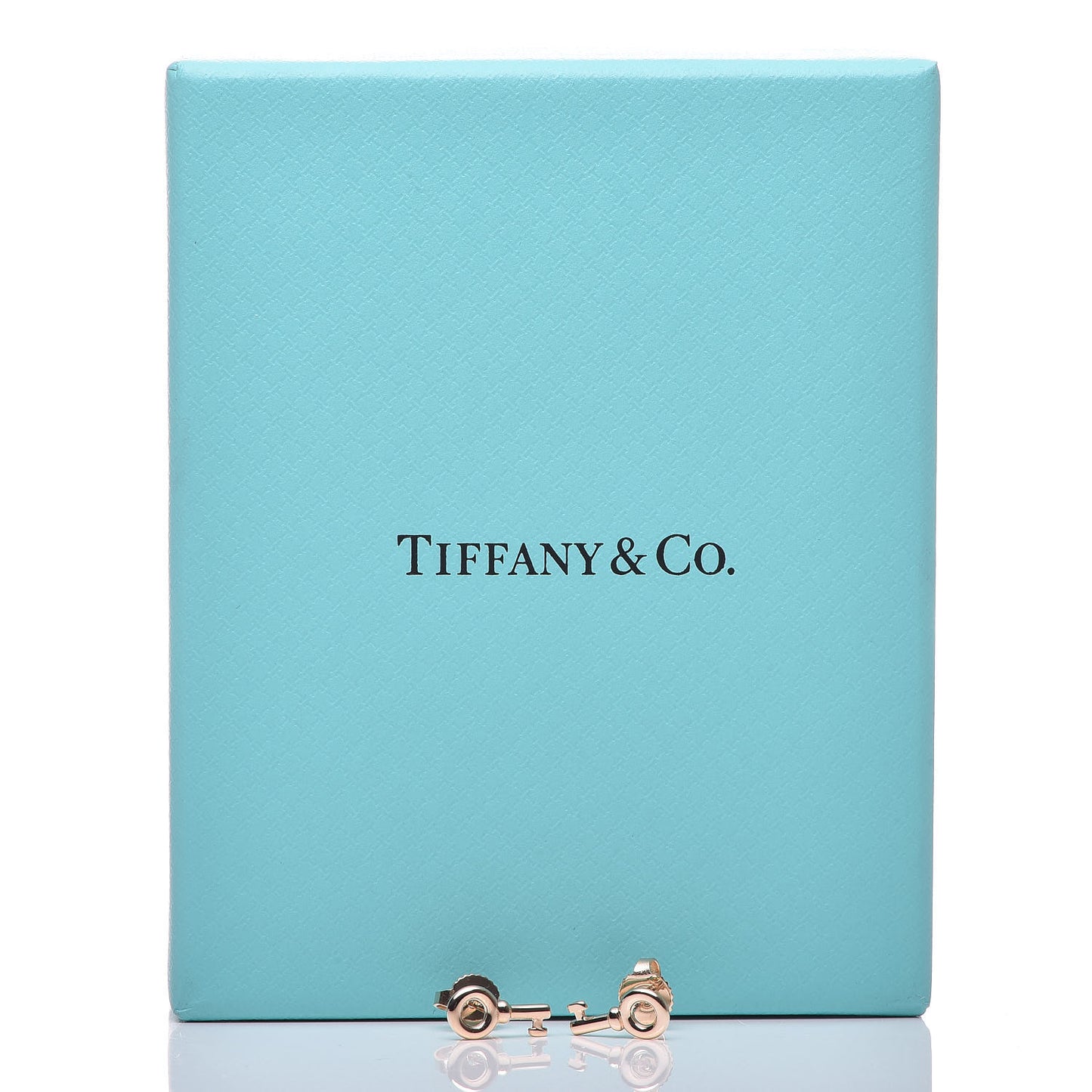 18K Rose Gold Mini Key Earrings