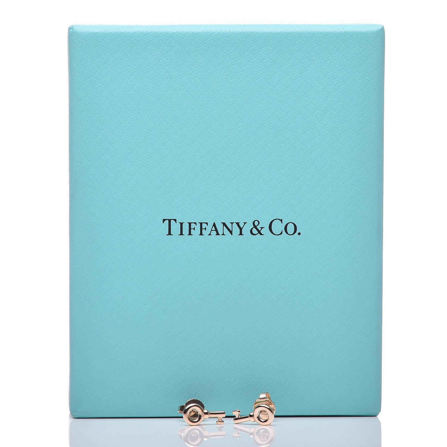 Tiffany 18K Rose Gold Mini Key Earrings 6 of 6