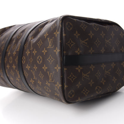 Louis Vuitton Monogram Macassar Keepall Bandouliere 45 9 of 10