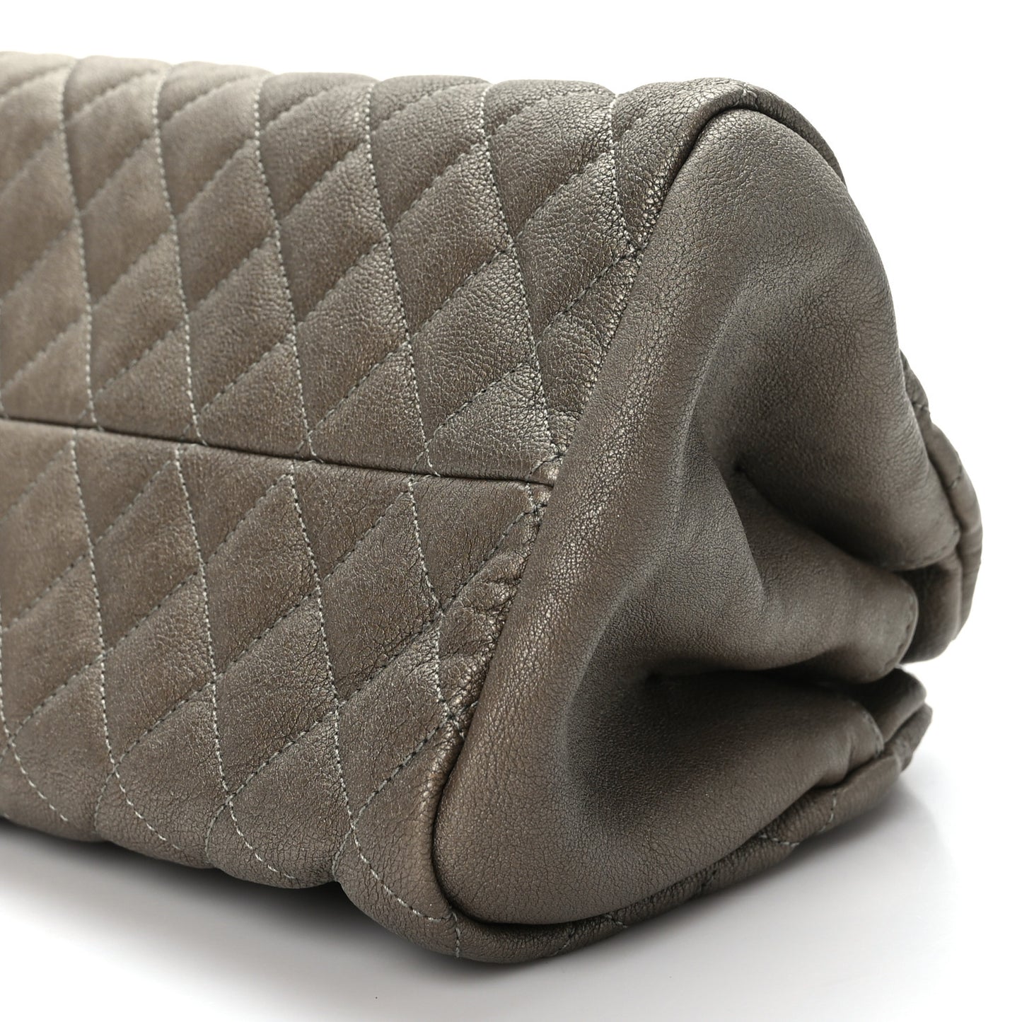 Metallic Caviar Quilted Medium Just Mademoiselle Beige