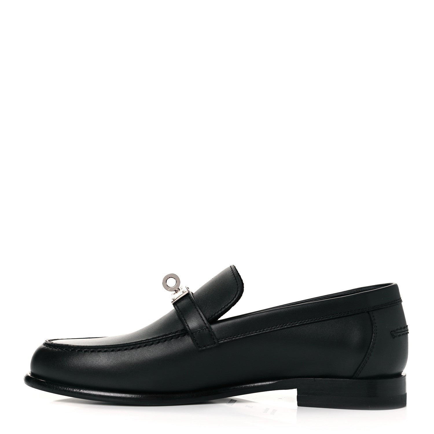 Hermes Calfskin Womens Destin Loafer 36 Black 1 of 7