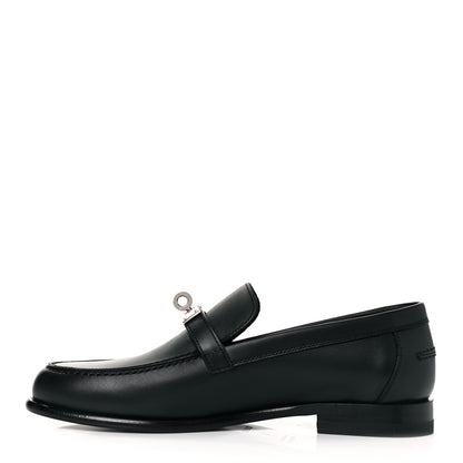 Hermes Calfskin Womens Destin Loafer 36 Black 1 of 7