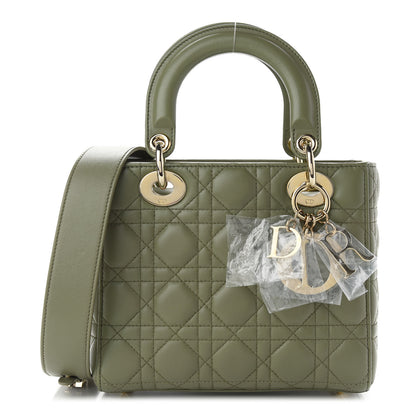 Christian Dior Lambskin Cannage Small My ABCDior Lady Dior Army Green 1 of 8