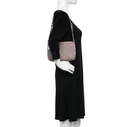 Miu Miu Nappa Matelasse Crystal Crossbody Clutch Cammeo 2 of 13