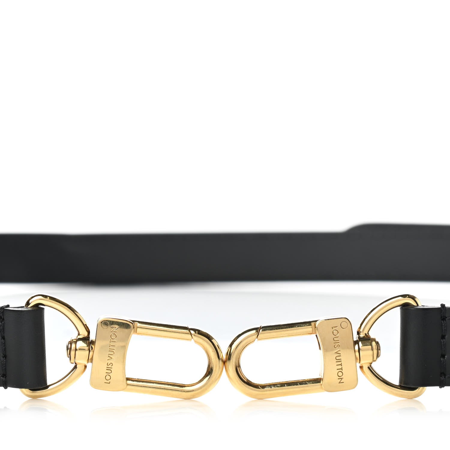 Louis Vuitton Calfskin 16mm Adjustable Shoulder Strap Black 5 of 6