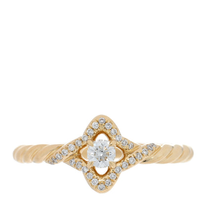 David Yurman 18K Yellow Gold Diamond 9mm Venetian Quatrefoil Ring 52 6 1 of 5