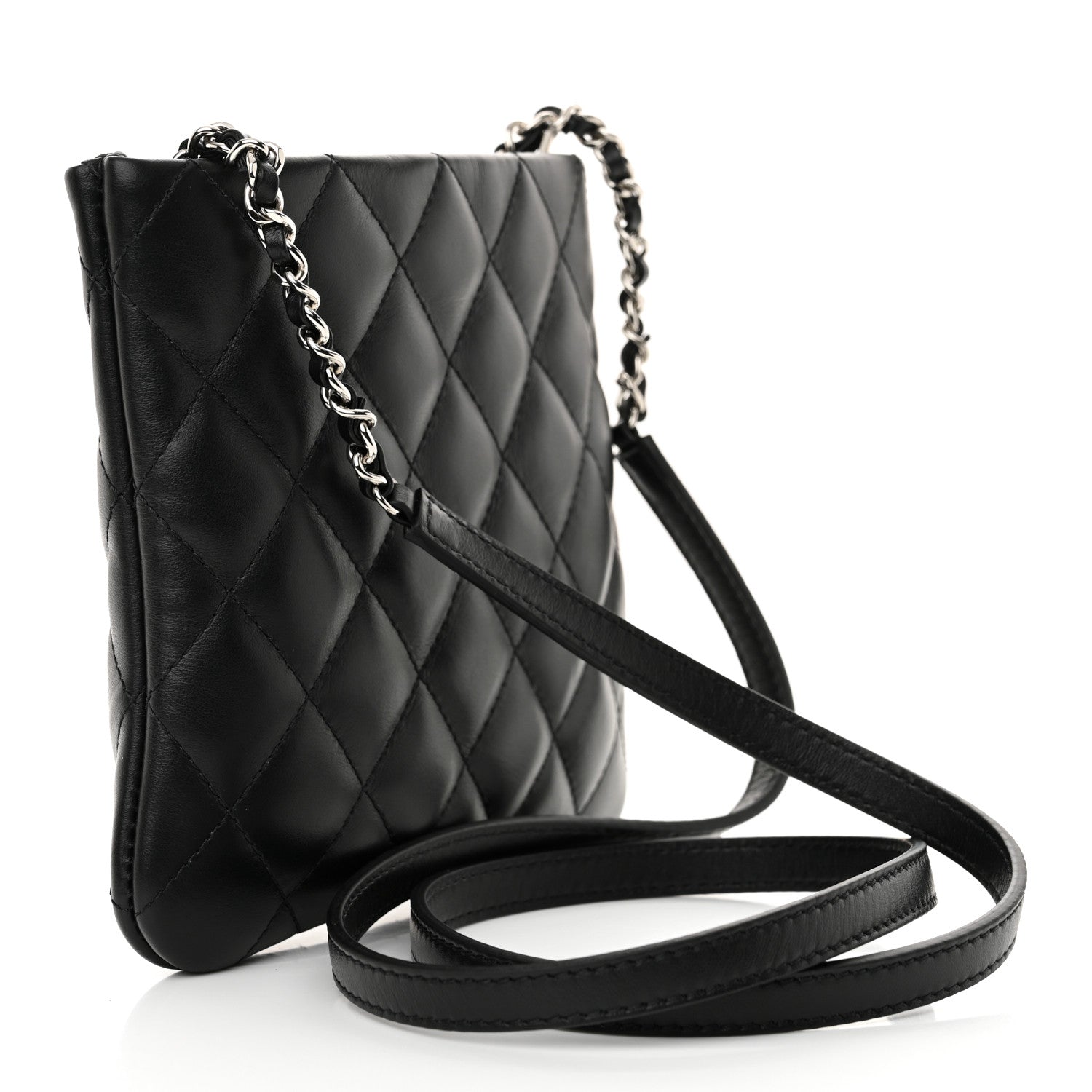 Chanel Lambskin Quilted Crossbody Bag Black 2 of 10
