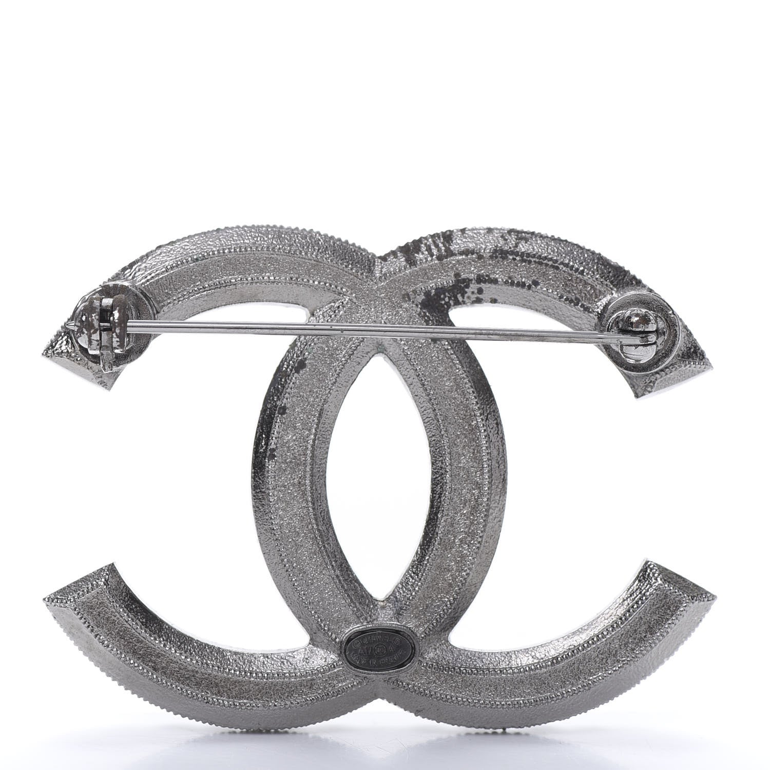 Chanel Ruthenium Pearl CC Brooch Dark Grey 3 of 6