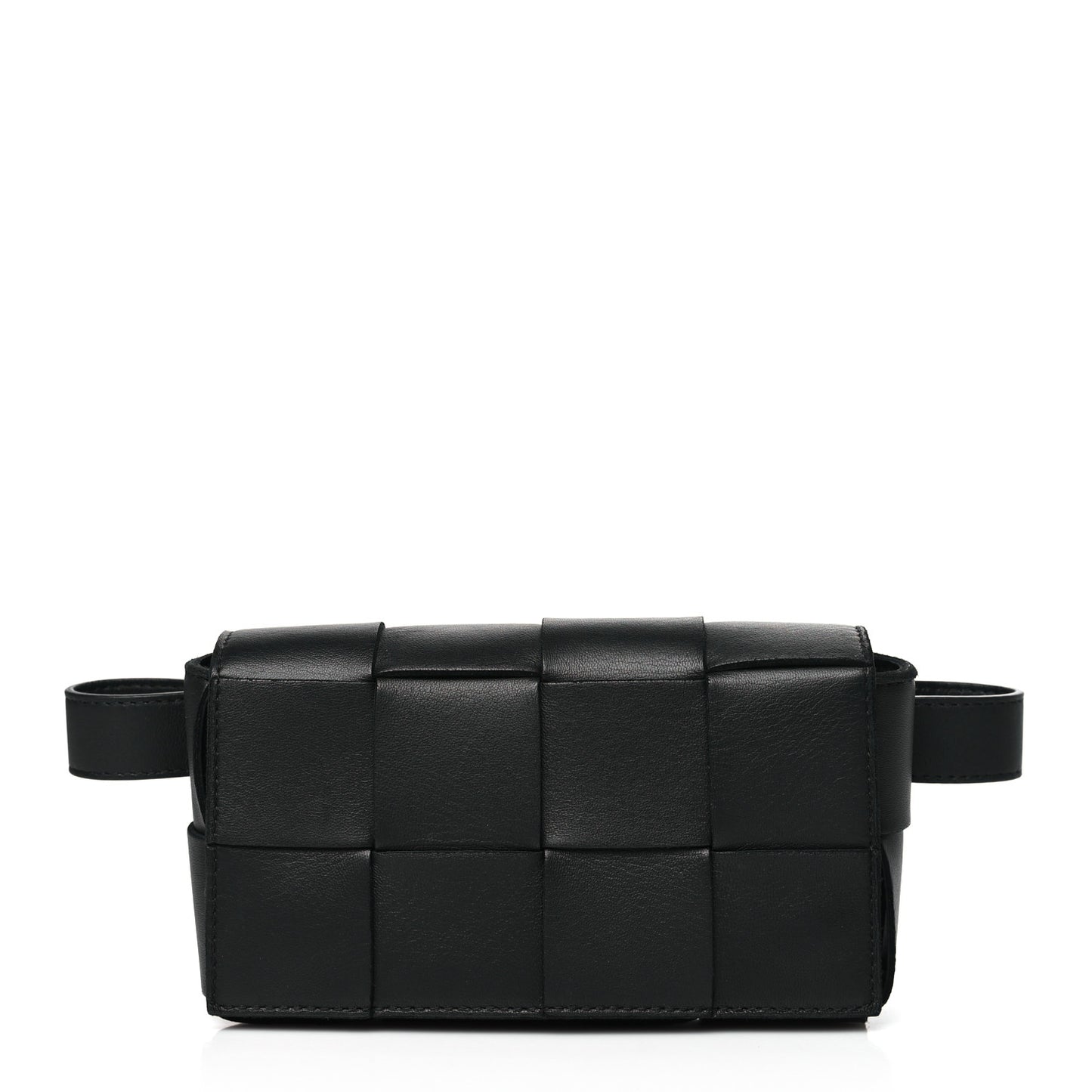 Nappa Maxi Intreccio The Belt Cassette Bag Black