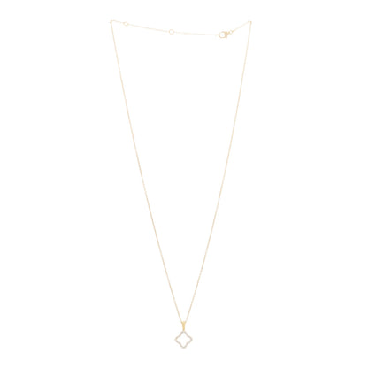 David Yurman 18K Yellow Gold Diamond Cable Collectibles Quatrefoil Pendant Necklace 3 of 4