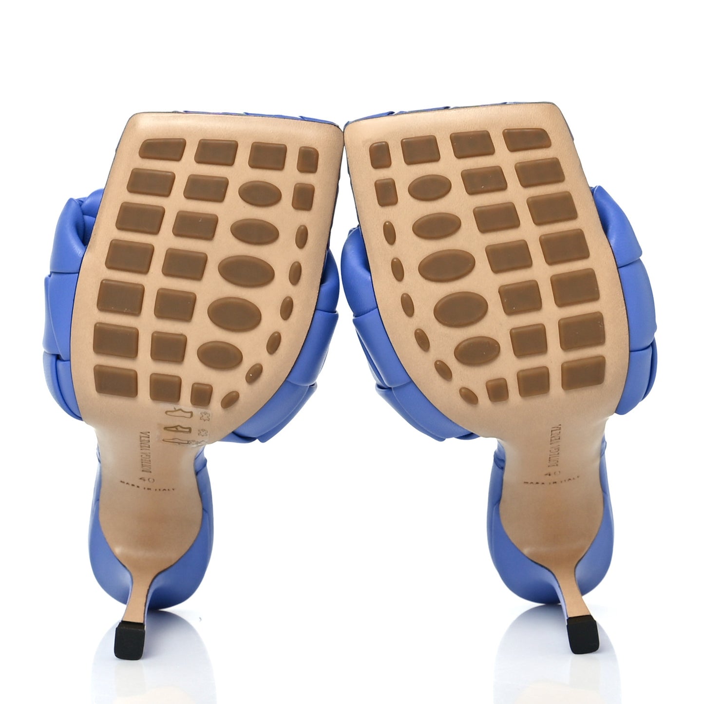 Nappa Maxi Intrecciato Lido Mule Sandals 40 Indigo